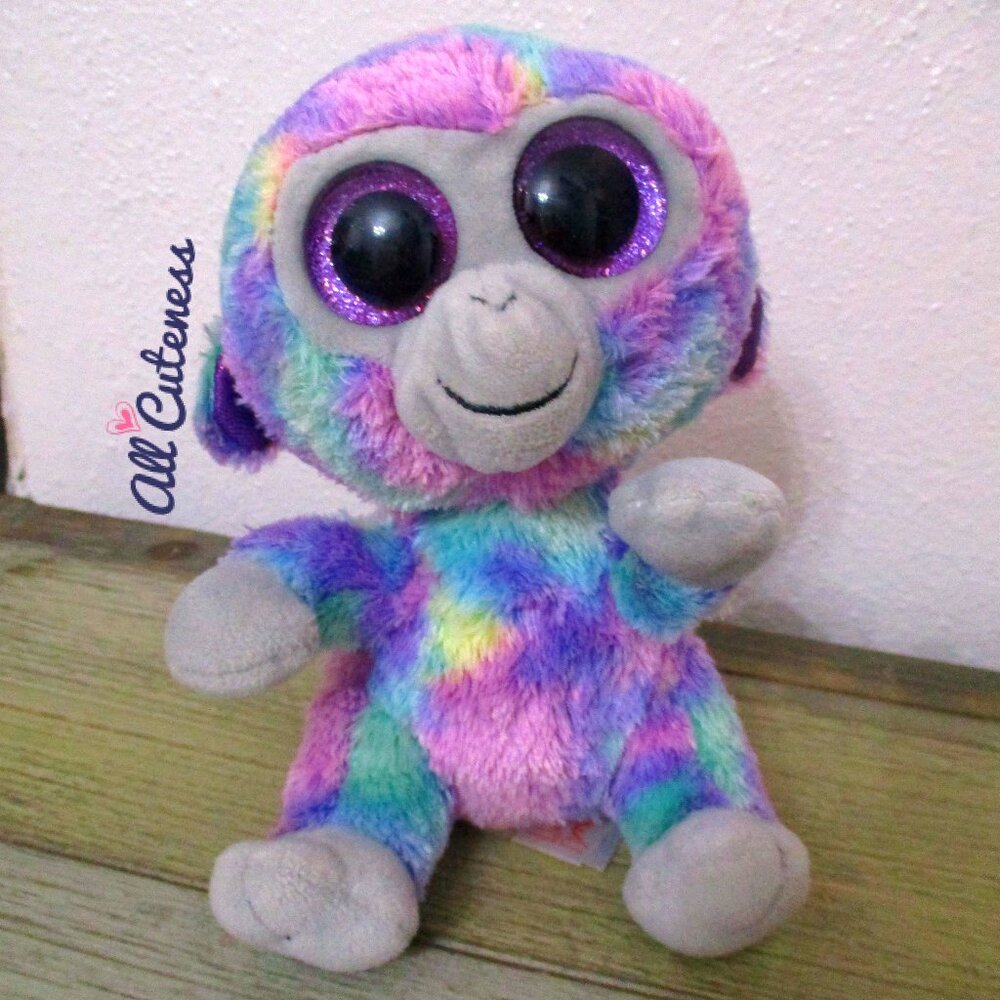 Ty Beanie Boo Zuri Multicolored Monkey Plush